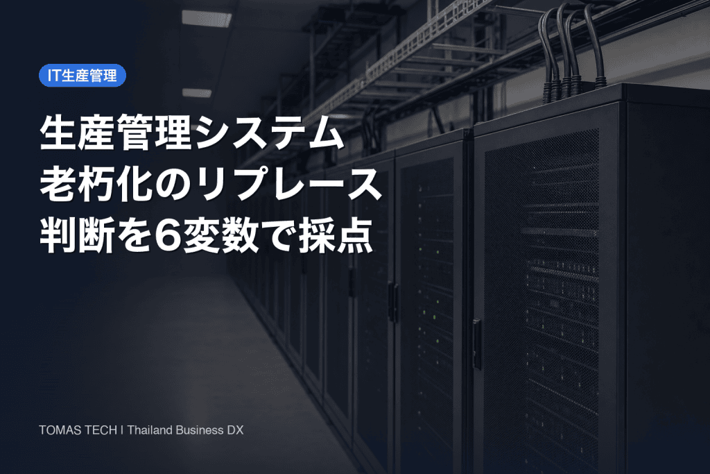 生産管理システムの老朽化｜リプレース判断を6変数で採点する