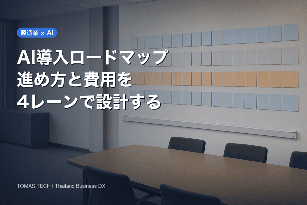 AI導入ロードマップの作り方｜進め方と費用を4レーンで設計する