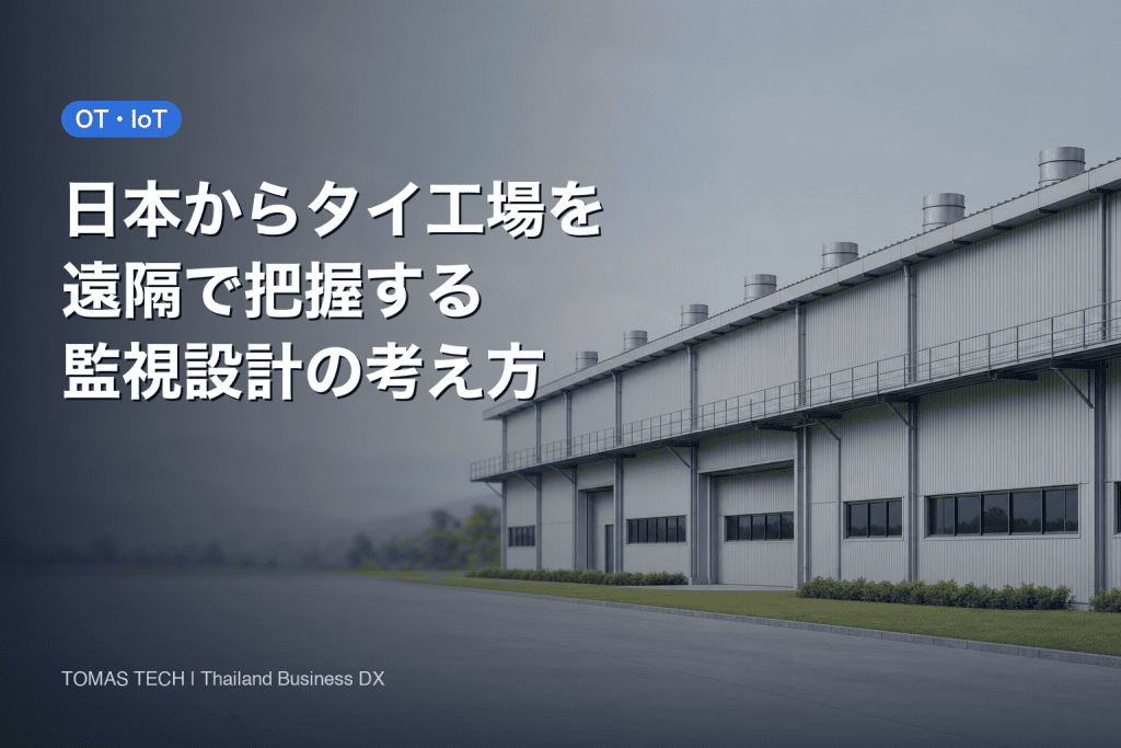日本からタイ工場を監視する方法｜遠隔監視の設計と判定モデル