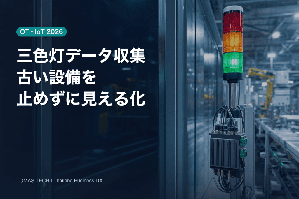 三色灯 データ収集2026｜古い設備を止めずに見える化する設計