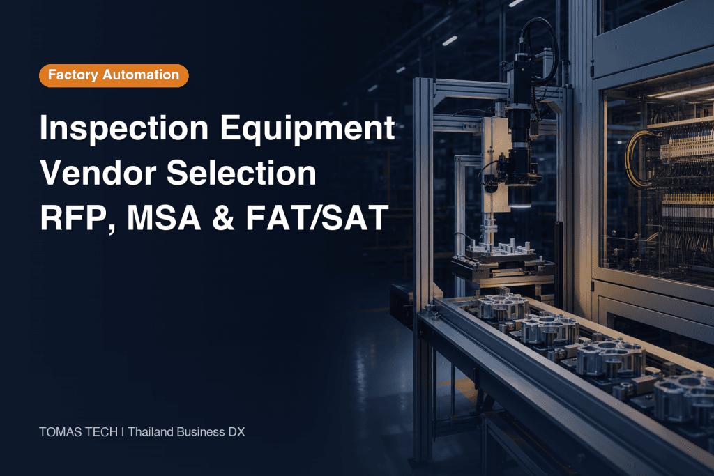 Inspection Equipment Manufacturer Selection in Thailand: RFP, MSA and FAT/SAT