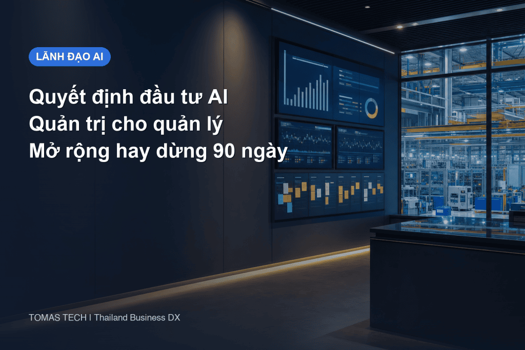 Đào tạo AI cho quản lý 2026: quyết định, quản trị và triển khai 90 ngày