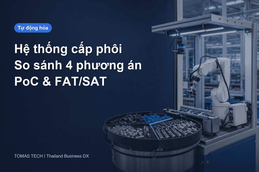 Hệ thống sắp xếp và cấp phôi: So sánh 4 phương án, PoC và FAT/SAT