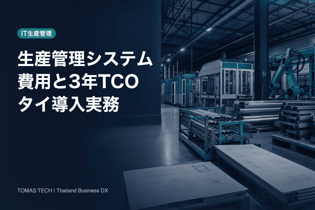 生産管理システム費用｜タイ導入の価格・3年TCO実務