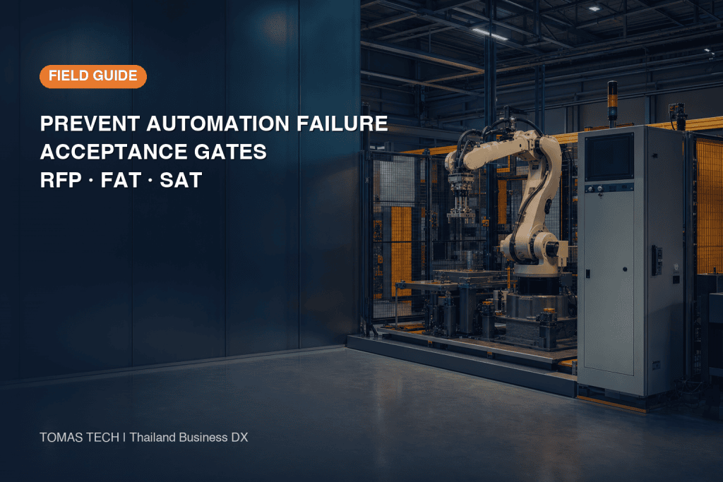 Automation Failure Risks: Thai Factory Acceptance Gates