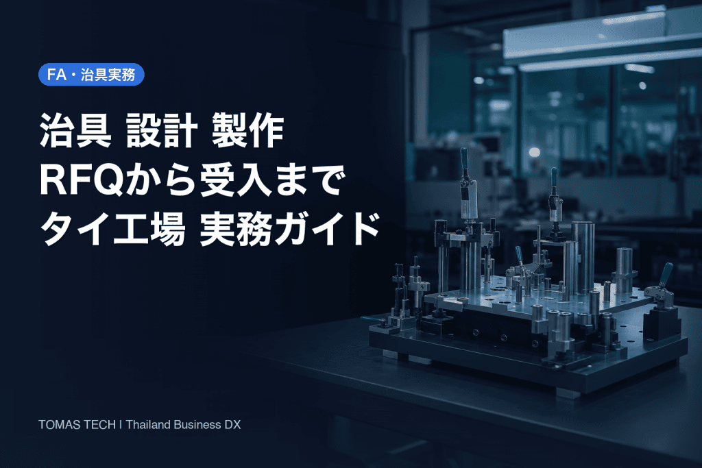 治具 設計 製作｜タイ工場のRFQ・公差・受入実務