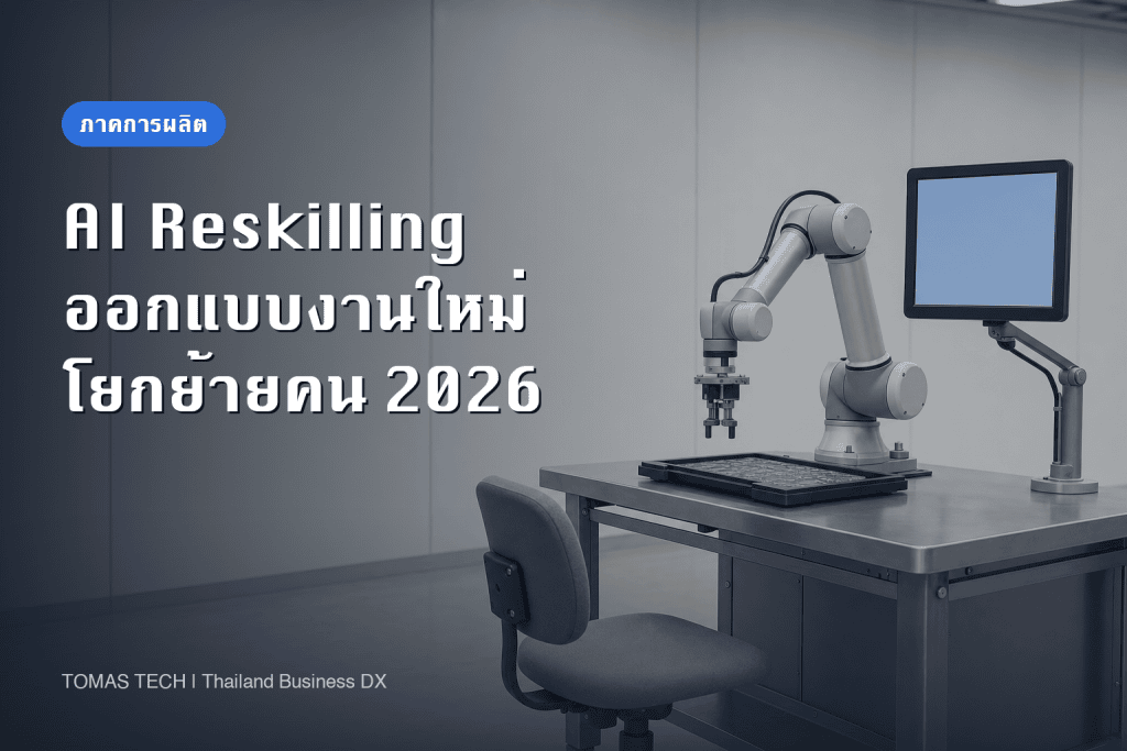 AI Reskilling ภาคการผลิต 2026 | ออกแบบงานใหม่และโยกย้ายคน