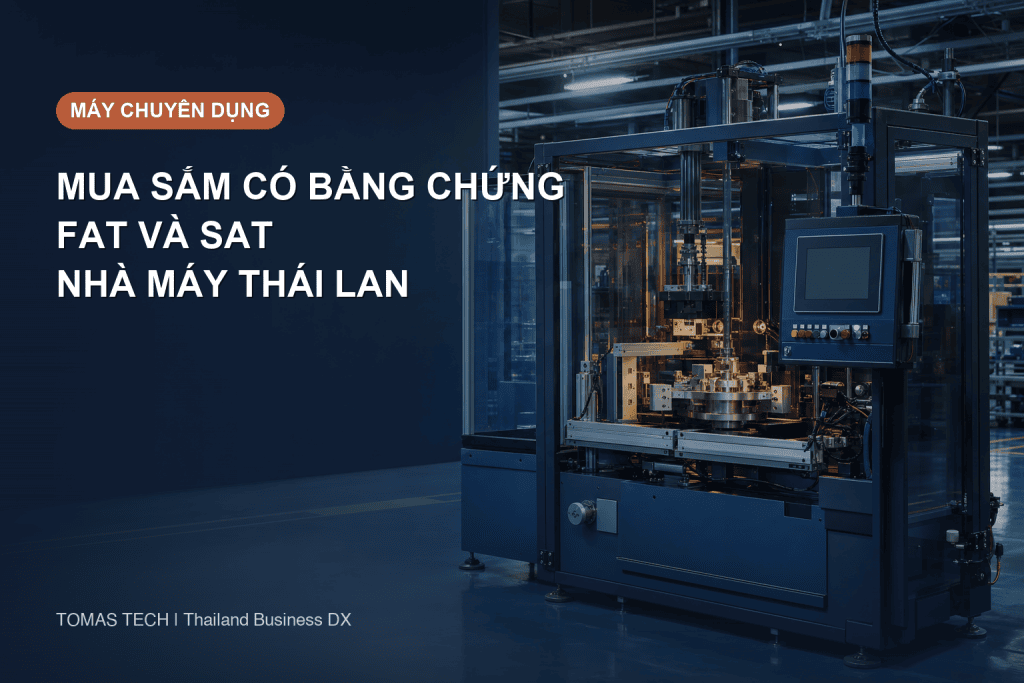 Chế tạo máy chuyên dụng: mua sắm theo bằng chứng FAT và SAT
