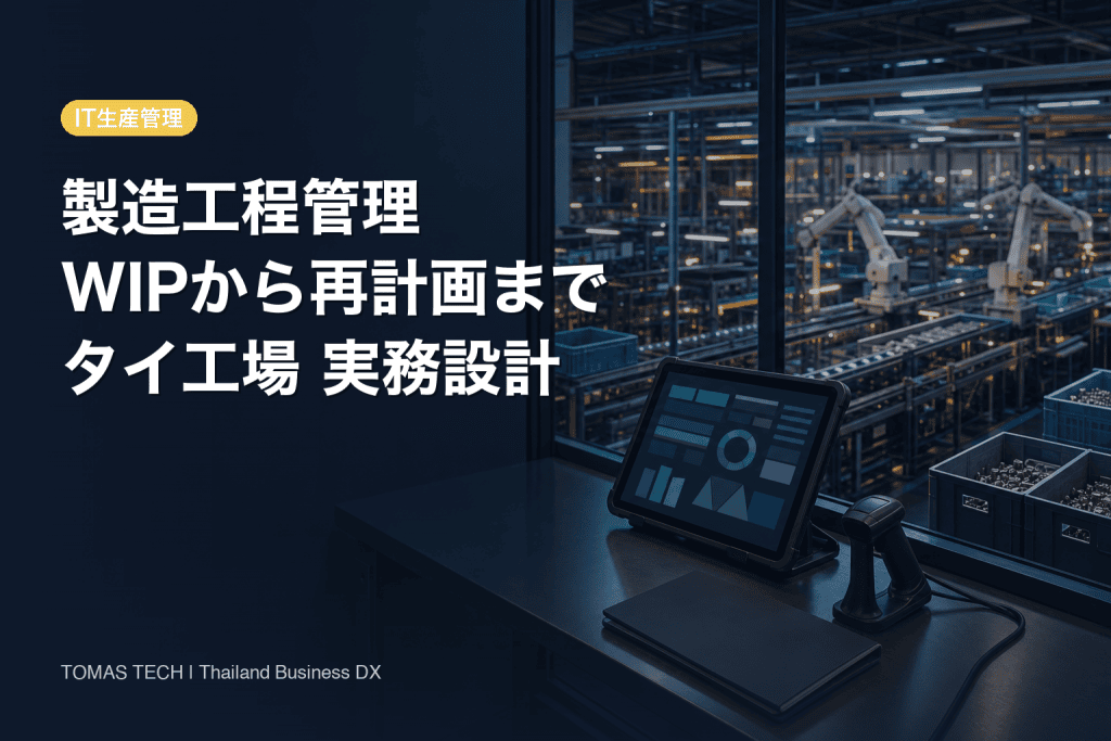 製造工程管理システム｜進捗・例外・再計画を閉ループ化