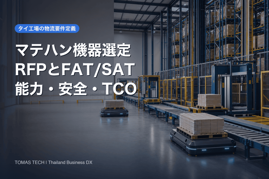 マテハン機器の選び方｜タイ工場のRFP・FAT/SAT