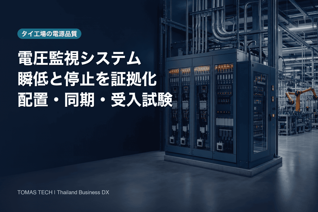電圧 監視 システム｜タイ工場の瞬低・停止を証拠化