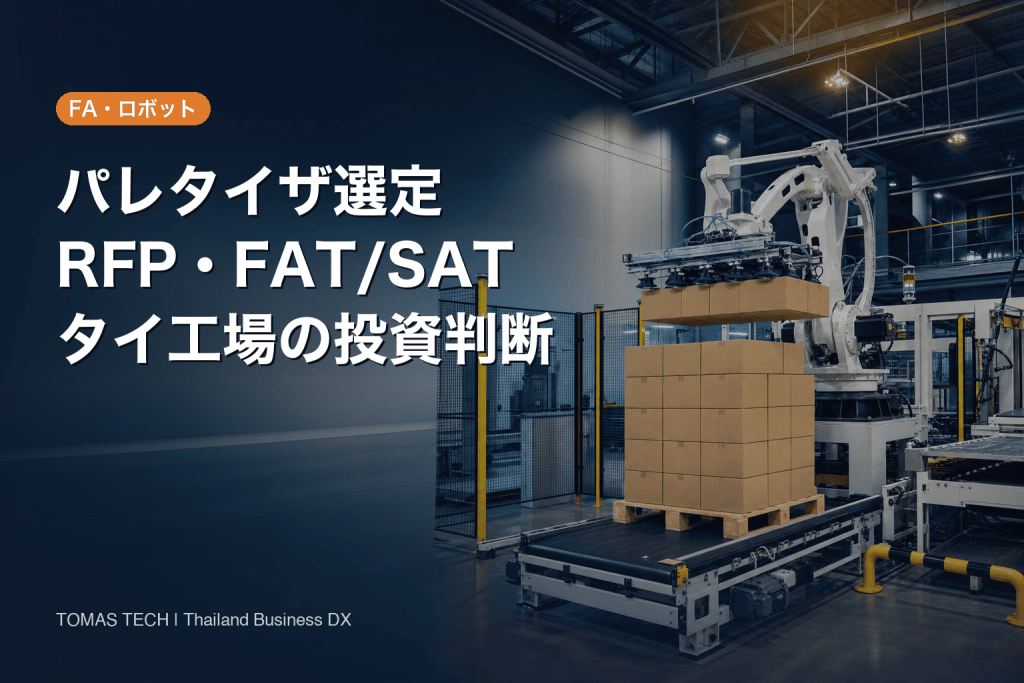 パレタイザ選定｜タイ工場のRFP・FAT/SAT実務