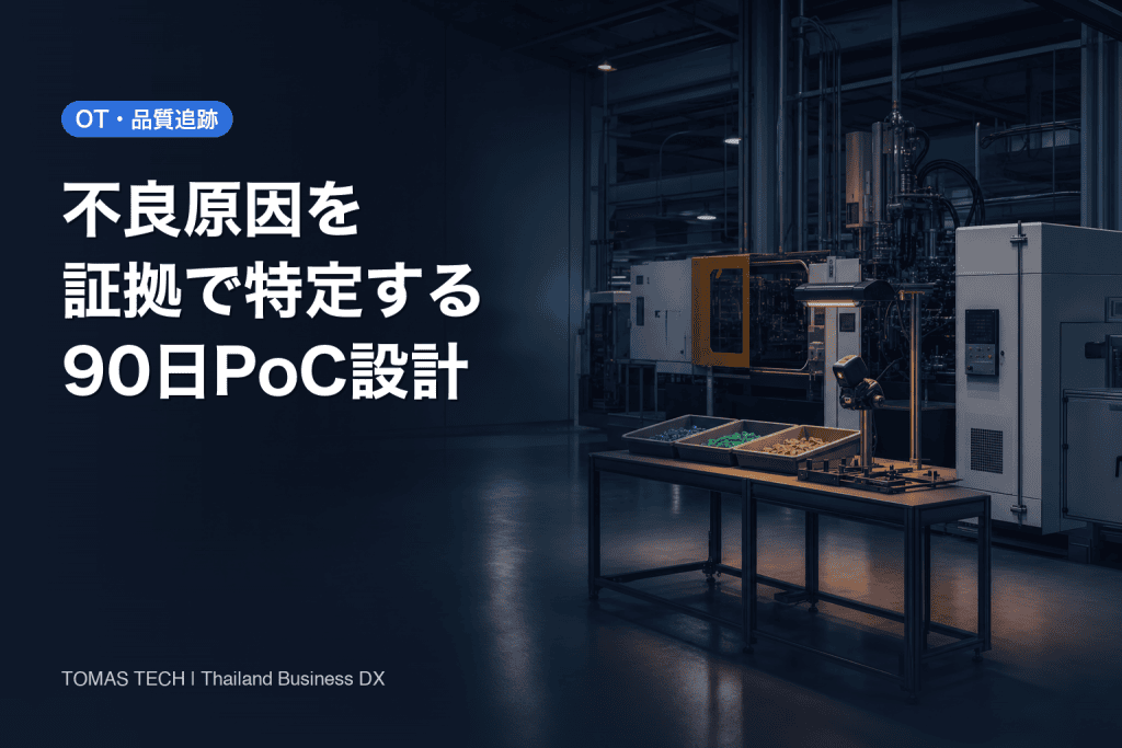 不良 原因 特定 システム｜タイ工場90日PoCとRFP