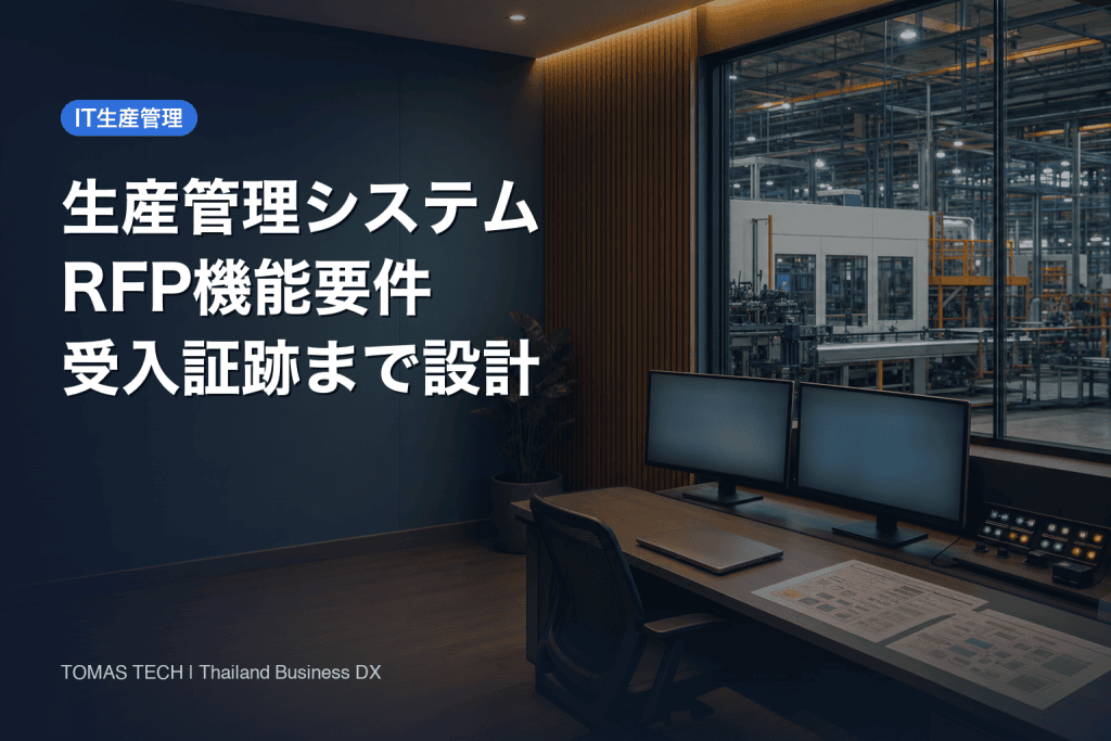 生産管理システム 機能｜タイ工場RFP要件2026