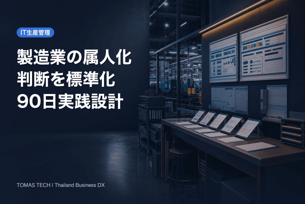 属人化解消を製造業で進める方法｜タイ工場の90日標準化実践ガイド