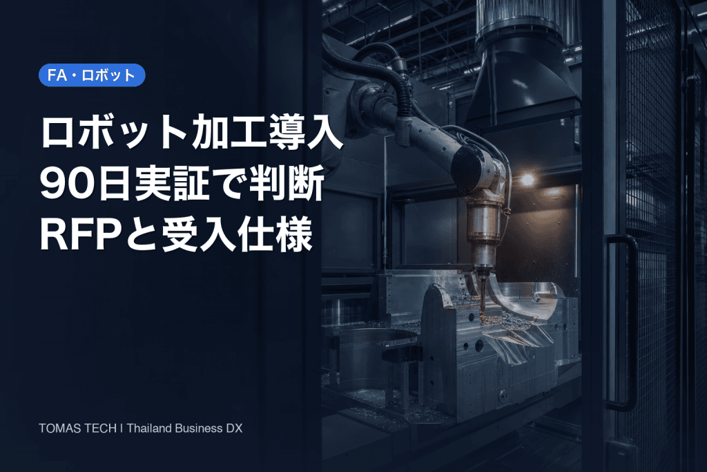 ロボット加工 導入ガイド2026：90日実証と受入仕様