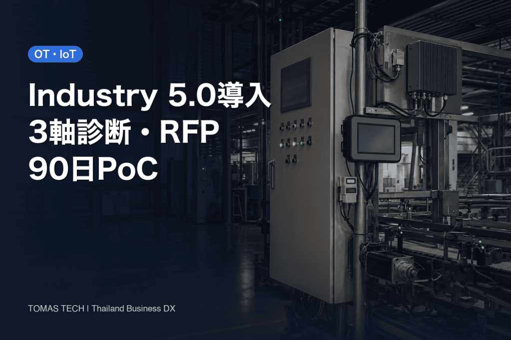 Industry 5.0導入｜タイ工場の3軸診断・RFP・90日PoC