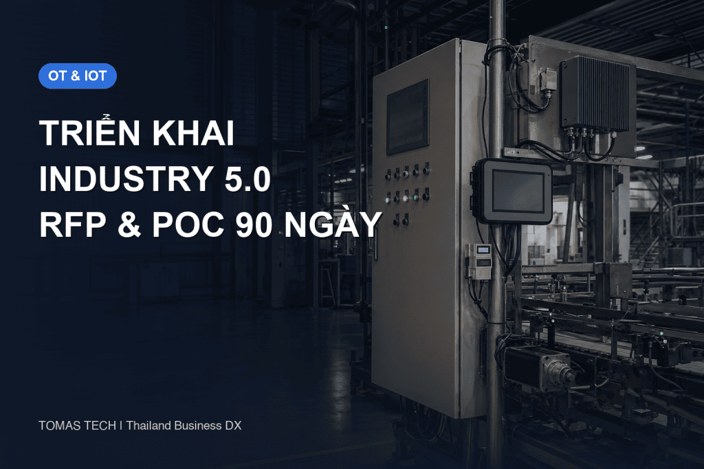 Triển khai Industry 5.0 tại Thái Lan: đánh giá 3 trục, RFP và PoC 90 ngày