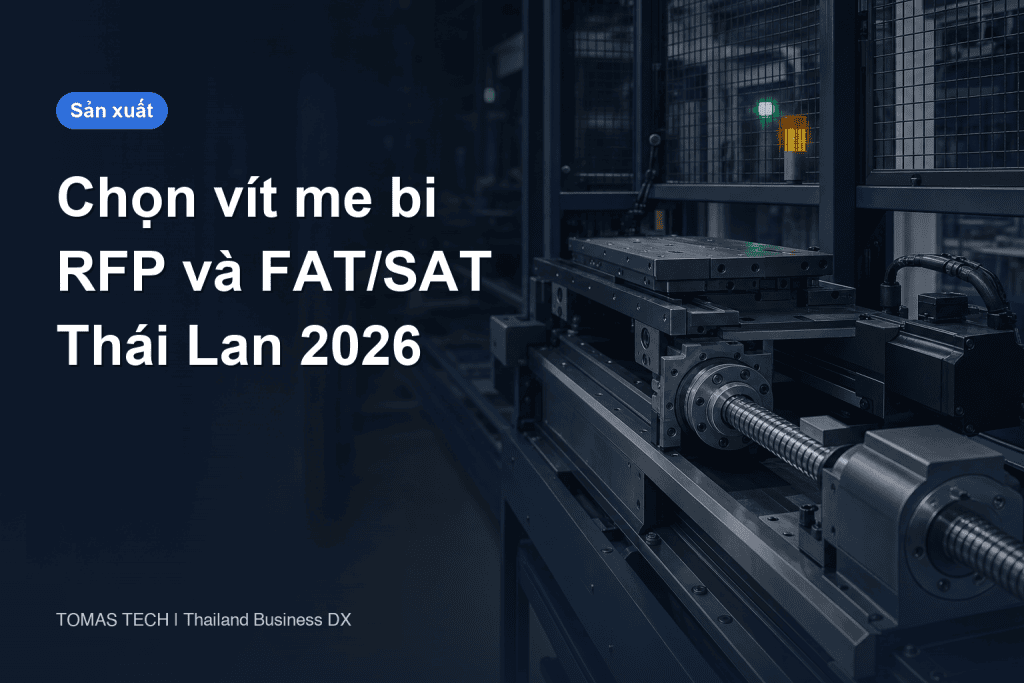 Chọn vít me bi cho nhà máy Thái Lan: RFP và FAT/SAT