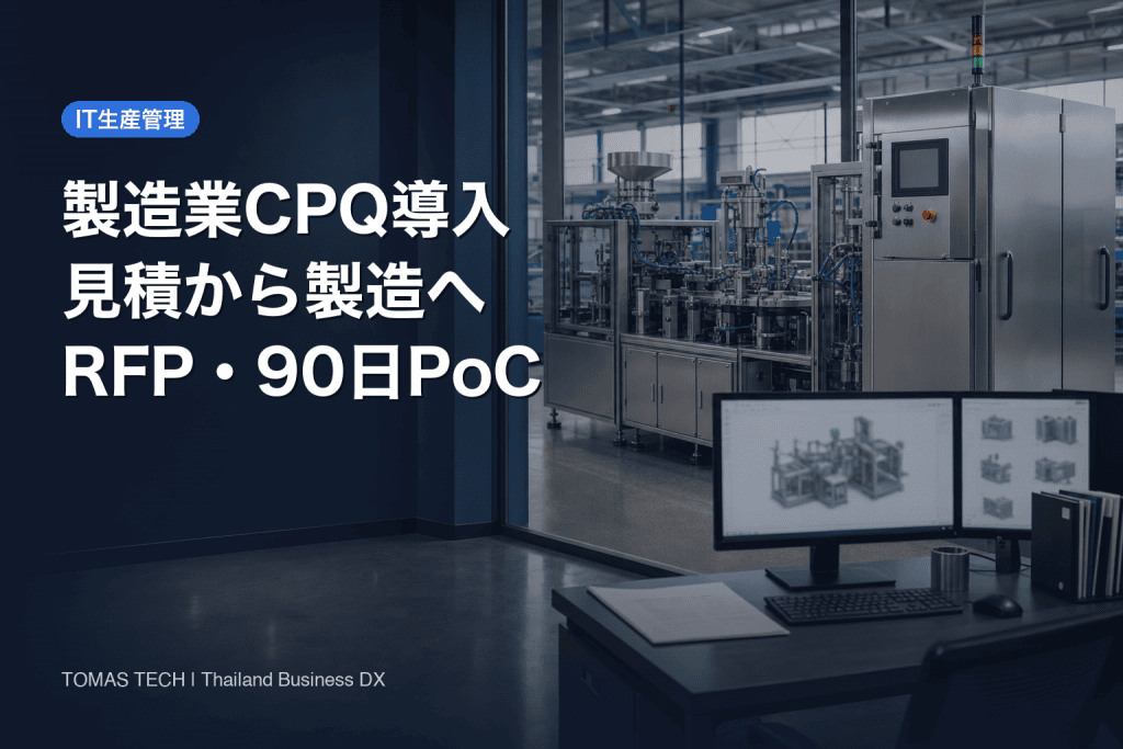 製造業CPQ導入｜個別受注の見積から製造までつなぐRFP