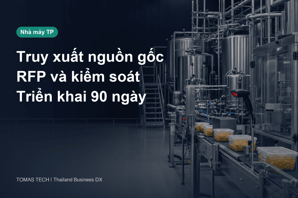 Hệ thống truy xuất nguồn gốc nhà máy thực phẩm: RFP và triển khai 90 ngày