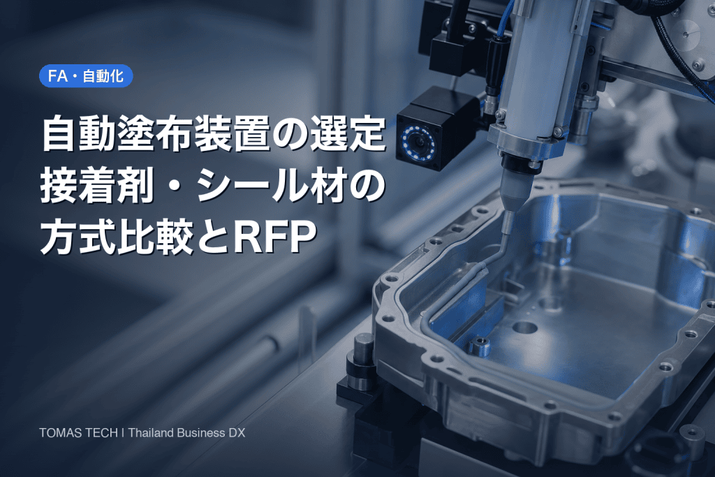 自動塗布装置の選定｜接着剤・シール材の方式比較とタイ工場のRFP