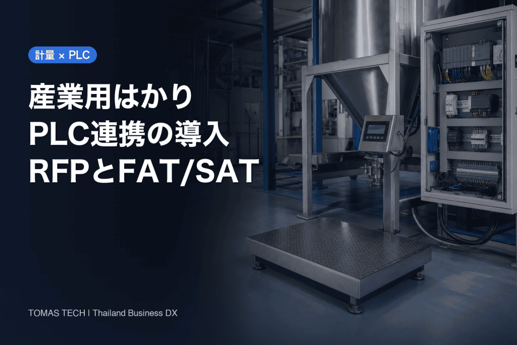 産業用はかり PLC連携の導入設計｜タイ工場の仕様書とFAT/SAT