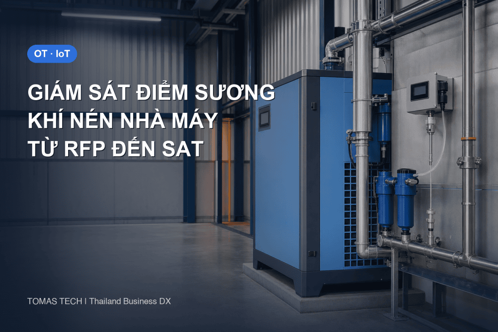 Triển khai giám sát điểm sương khí nén tại nhà máy Thái Lan: chọn thiết bị, RFP và nghiệm thu