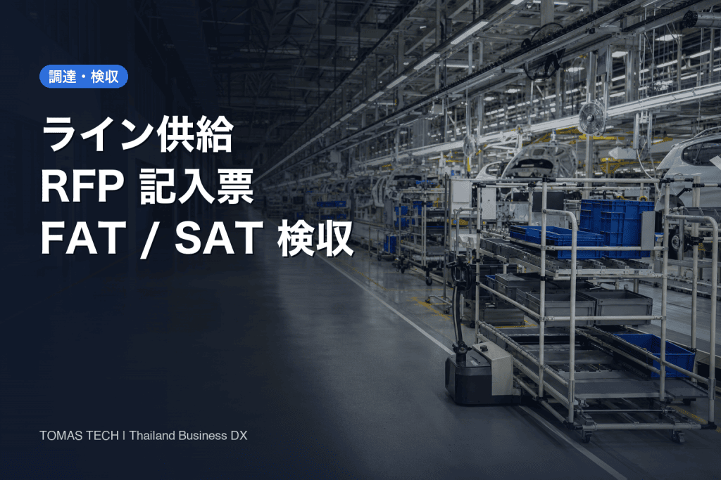 ライン供給 自動化 RFP・FAT/SAT受入試験票｜タイ工場向け