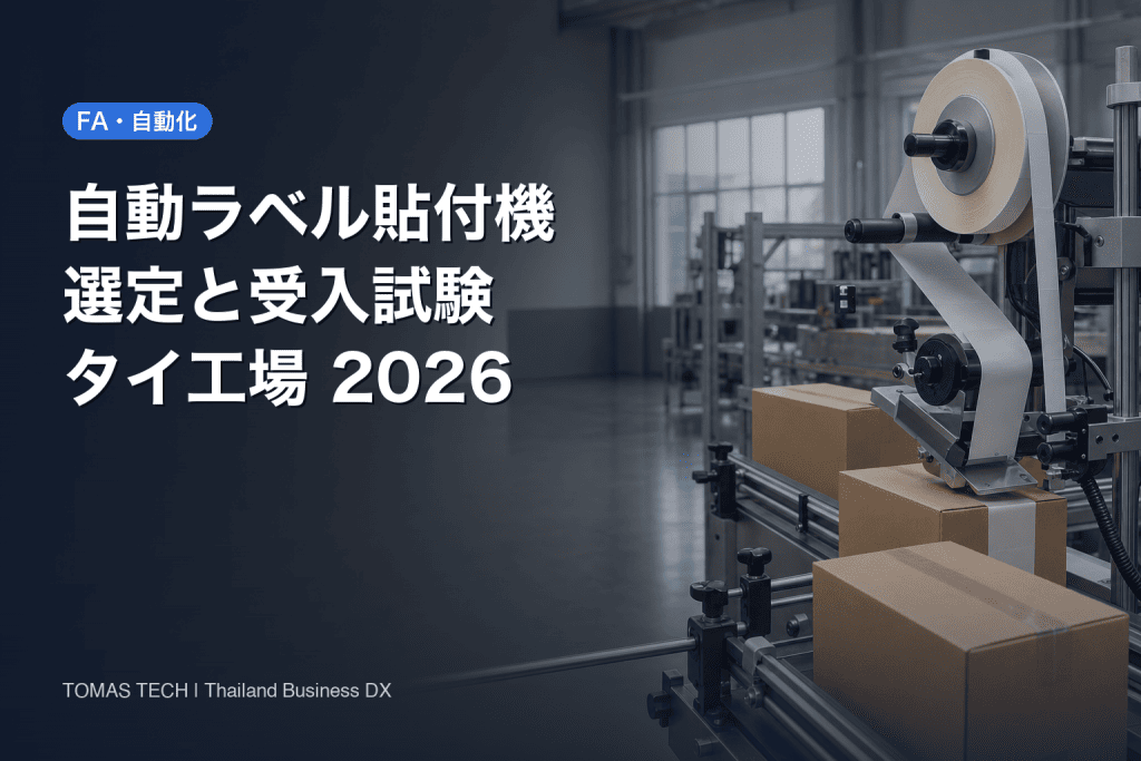 自動ラベル貼付機の選定｜タイ工場のRFPと現物テスト