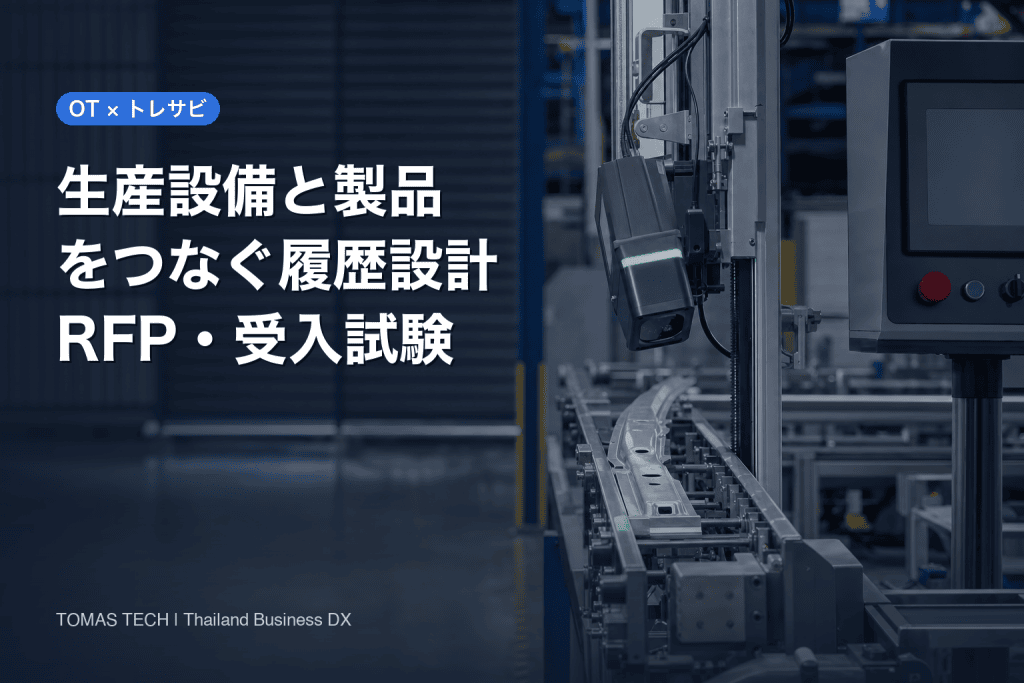 生産設備 トレーサビリティ導入｜製品につながる設備履歴の設計と受入試験