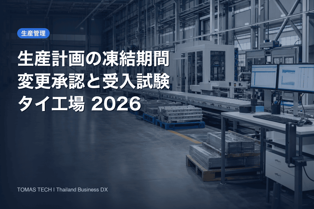 生産計画の凍結期間を設定する方法｜変更承認と受入試験