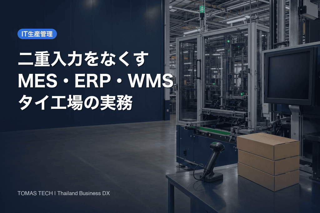 二重入力をなくす方法｜タイ工場のMES・ERP・WMS連携