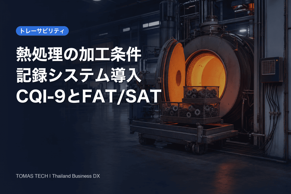 熱処理の加工条件記録システム導入｜CQI-9対応とFAT/SAT