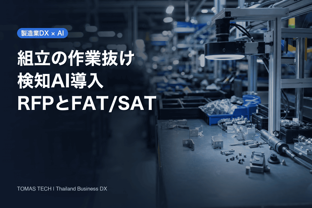 組立の作業抜け検知AI導入｜画像認識ポカヨケのRFPとFAT/SAT