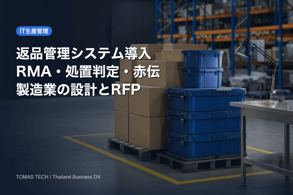 返品管理システム 製造業の導入｜RMA・処置判定・赤伝の設計とRFP