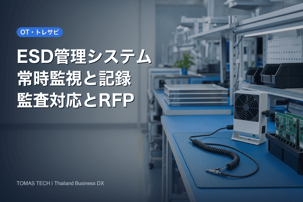 ESD管理システム導入｜静電気対策の常時監視・記録・監査とRFP