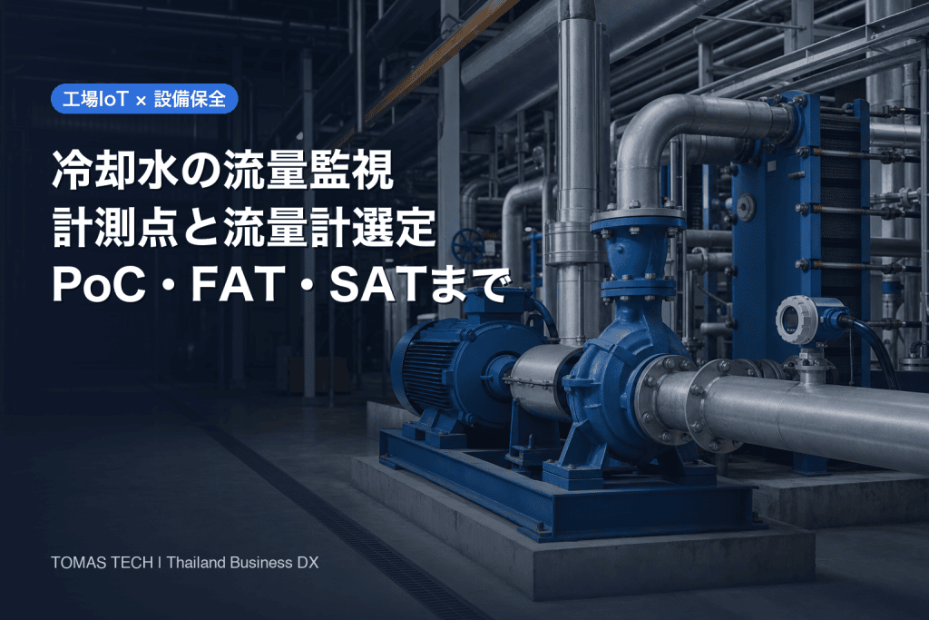 冷却水 流量監視 導入｜流量計選定からFAT・SATまで