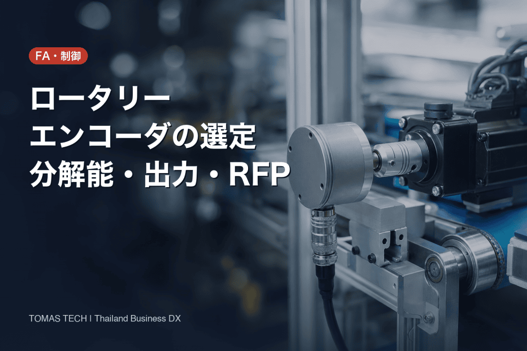 ロータリーエンコーダ 選定｜分解能・応答周波数・出力方式とタイ工場のRFP