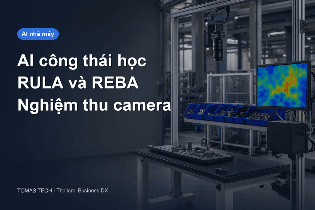 AI đánh giá công thái học nhà máy: RULA, REBA và nghiệm thu camera