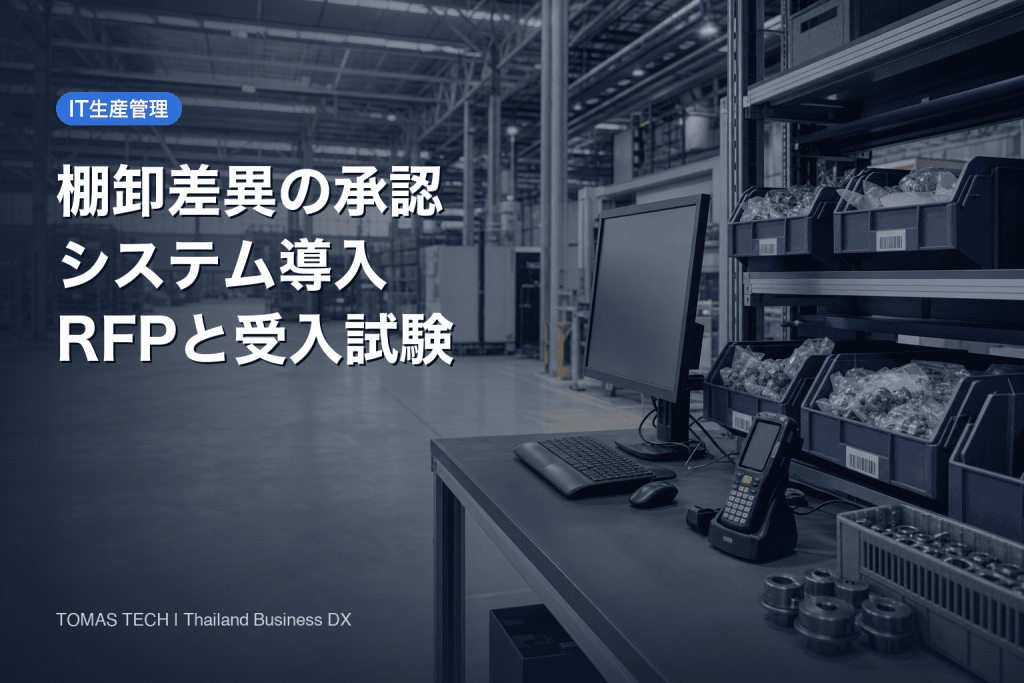 製造業の棚卸差異承認システム導入｜RFPと受入試験