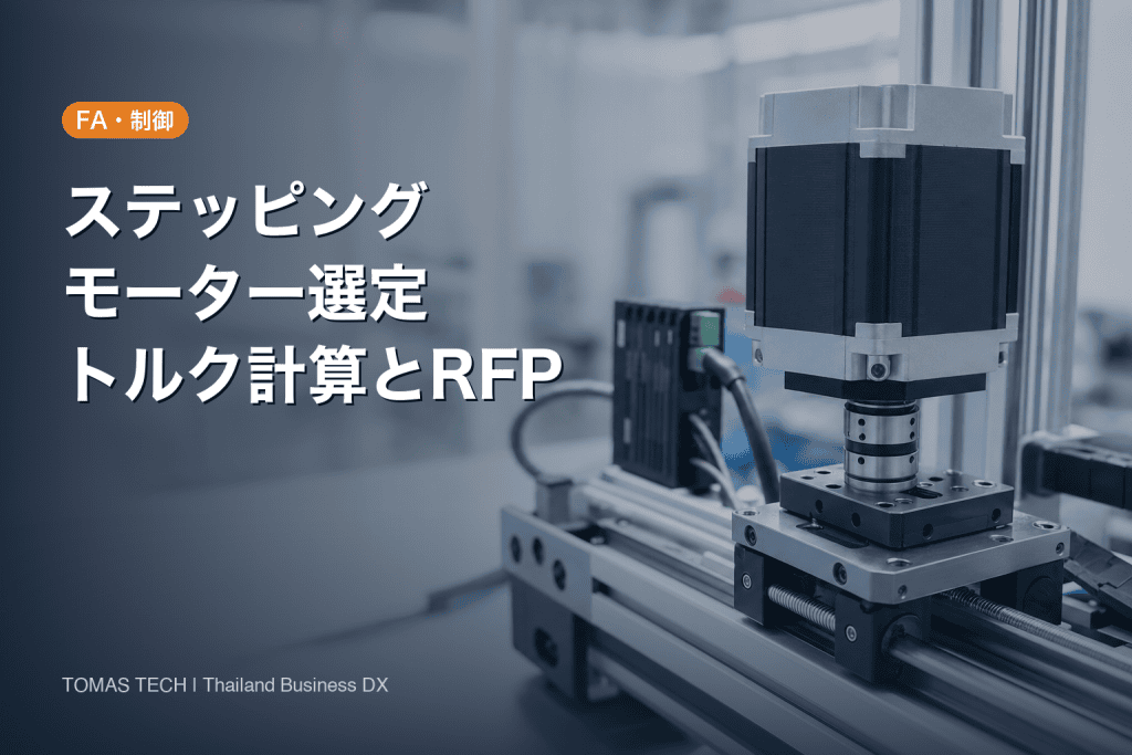 ステッピングモーター 選定｜トルク計算・脱調対策とタイ工場のRFP