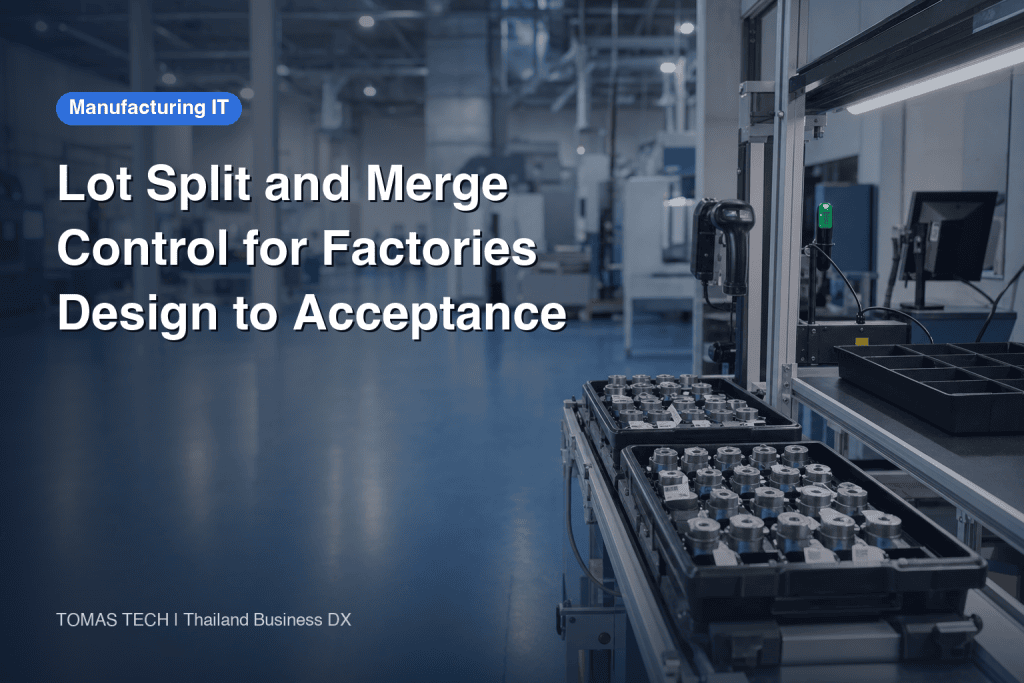 Manufacturing Lot Split and Merge Systems: A Practical Guide for Thai Factories