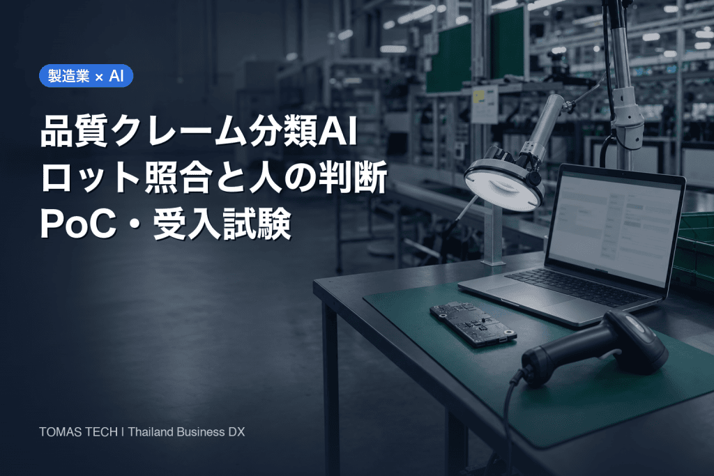 製造業の品質クレーム分類AI導入｜ロット照合から受入試験まで
