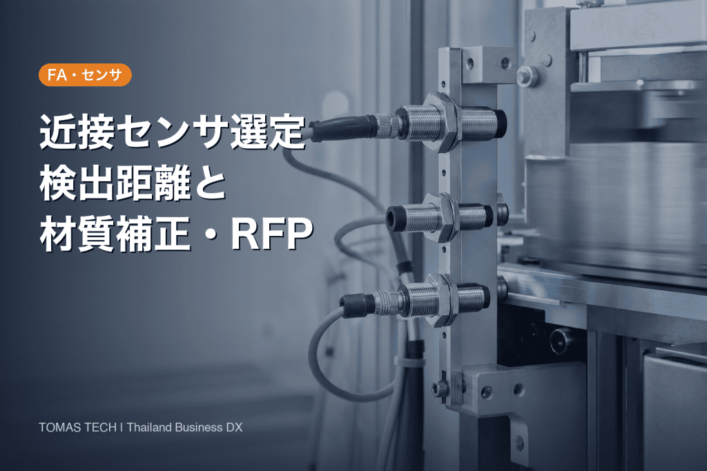 近接センサ 選定｜検出距離・材質補正・配線とタイ工場のRFP