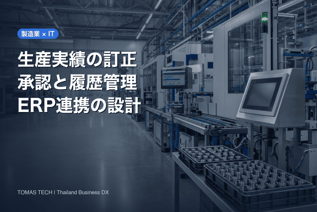 製造業の生産実績訂正・承認システム導入｜履歴とERP連携の設計