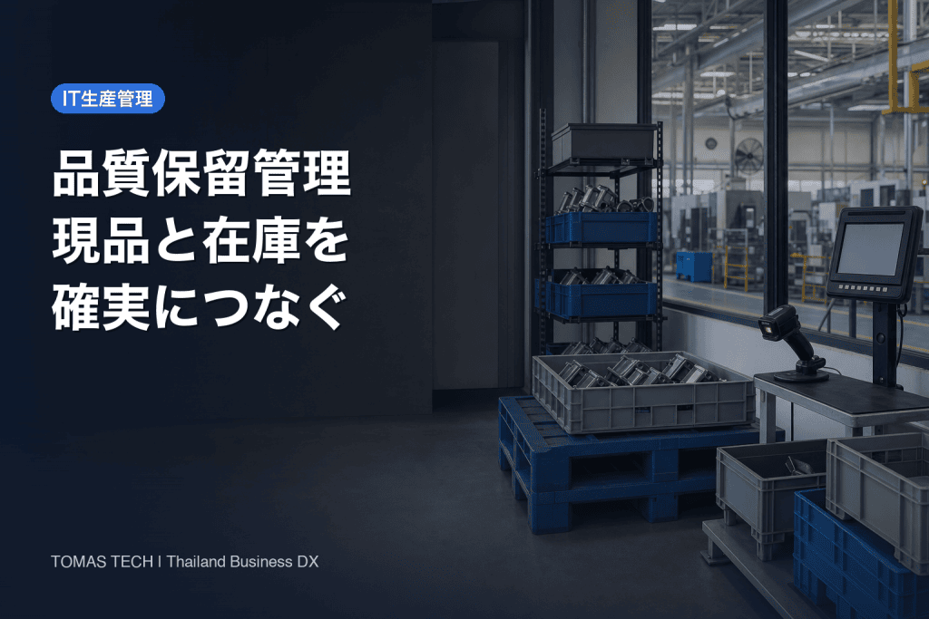 製造業の品質保留管理システム導入｜現品・在庫・解除をつなぐ