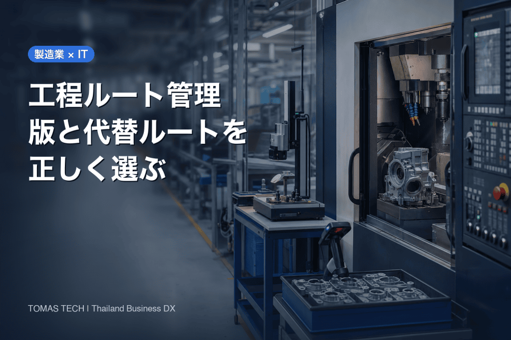 製造業の工程ルート管理システム導入｜版と代替ルートを誤らない設計