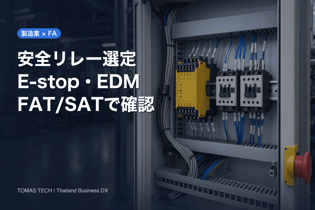安全リレーの選定｜非常停止・扉・EDM・リセットを一つの安全機能として設計する
