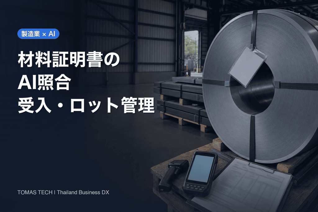製造業の材料証明書AI照合を導入する方法｜受入・ロット照合とRFP